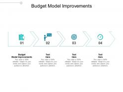 Budget model improvements ppt powerpoint presentation portfolio slide cpb