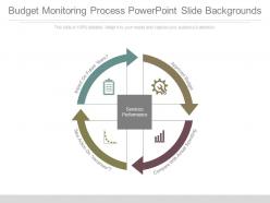 Budget monitoring process powerpoint slide backgrounds