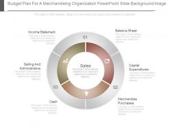 Budget Plan For A Merchandising Organization Powerpoint Slide Background Image