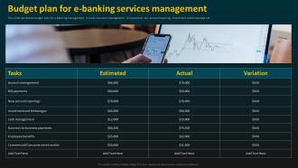 Budget Plan For E Banking Services Management E Banking Management And Services