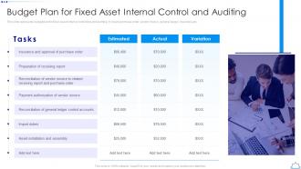 Budget Plan For Fixed Asset Internal Implementing Fixed Asset Management