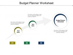Budget planner worksheet ppt powerpoint presentation styles shapes cpb