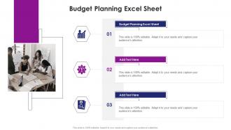 Budget Planning Excel Sheet In Powerpoint And Google Slides Cpb