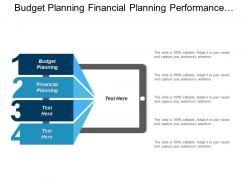 Budget planning financial planning performance evaluation waste management cpb