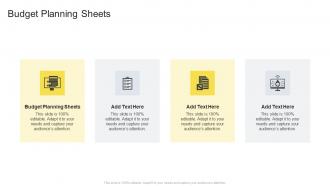 Budget Planning Sheets In Powerpoint And Google Slides Cpb