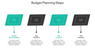 Budget Planning Steps Ppt Powerpoint Presentation File Maker Cpb