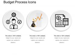 Budget process icons powerpoint graphics