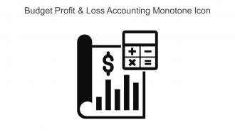 Budget Profit And Loss Accounting Monotone Icon In Powerpoint Pptx Png And Editable Eps Format
