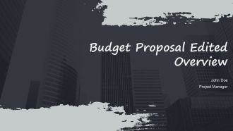 Budget Proposal Edited Overview PPT Presentation ACP