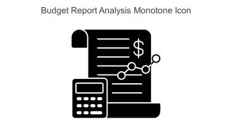 Budget Report Analysis Monotone Icon In Powerpoint Pptx Png And Editable Eps Format