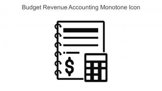 Budget Revenue Accounting Monotone Icon In Powerpoint Pptx Png And Editable Eps Format