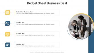 Budget Sheet Business Deal In Powerpoint And Google Slides Cpb