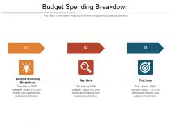 Budget spending breakdown ppt powerpoint presentation layouts gallery cpb
