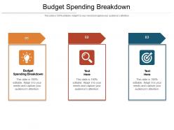 Budget spending breakdown ppt powerpoint presentation slides example file cpb