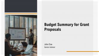 Budget Summary For Grant Proposals PPT Sample AT