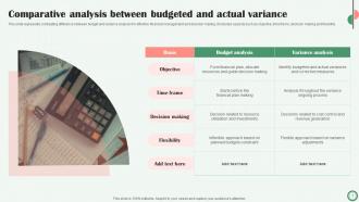 Budget Variance Analysis Powerpoint Ppt Template Bundles Template Customizable