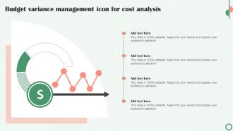 Budget Variance Management Icon For Cost Analysis