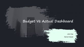 Budget Vs Actual Dashboard PPT PowerPoint ACP
