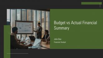 Budget Vs Actual Financial Summary PPT Sample AT