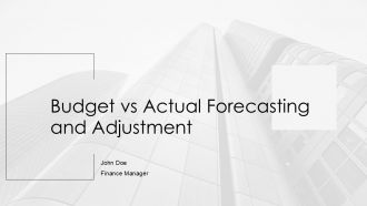Budget Vs Actual Forecasting And Adjustment PPT Sample AT