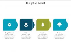 Budget vs actual ppt powerpoint presentation visual aids summary cpb