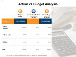 Budget Vs Actual Variance Analysis Powerpoint Presentation Slides