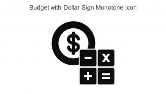Budget With Dollar Sign Monotone Icon In Powerpoint Pptx Png And Editable Eps Format