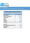 Budgeted Balance Sheet Method For Cash Budget Excel Spreadsheet Worksheet Xlcsv Xl SS