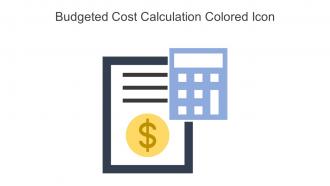 Budgeted Cost Calculation Colored Icon In Powerpoint Pptx Png And Editable Eps Format