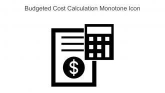 Budgeted Cost Calculation Monotone Icon In Powerpoint Pptx Png And Editable Eps Format