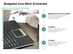 Budgeted cost work scheduled ppt powerpoint presentation professional slides cpb