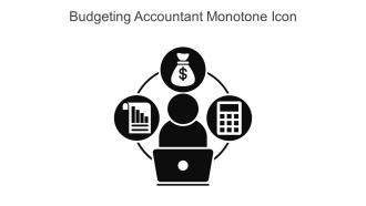 Budgeting Accountant Monotone Icon In Powerpoint Pptx Png And Editable Eps Format