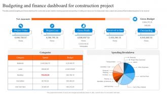 Budgeting And Finance Dashboard For Construction Project