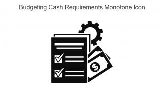 Budgeting Cash Requirements Monotone Icon In Powerpoint Pptx Png And Editable Eps Format