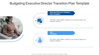 Budgeting Executive Director Transition Plan Template In Powerpoint And Google Slides Cpb