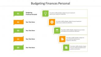 Budgeting finances personal ppt powerpoint presentation portfolio demonstration cpb