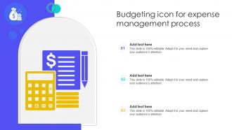 Budgeting Icon For Expense Management Process