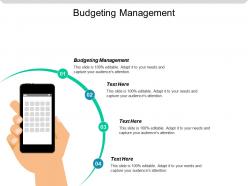 Budgeting management ppt powerpoint presentation file graphics download cpb