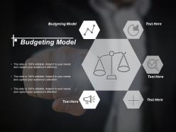 Budgeting model ppt powerpoint presentation icon designs download cpb