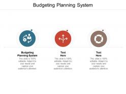 Budgeting planning system ppt powerpoint presentation diagram templates cpb