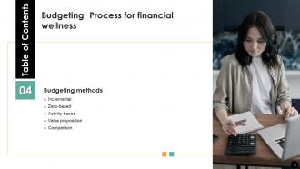 Budgeting Process For Financial Wellness Powerpoint Presentation Slides Fin CD Ideas Graphical