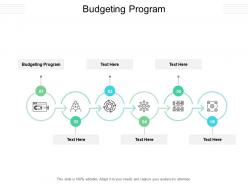 Budgeting program ppt powerpoint presentation icon diagrams cpb