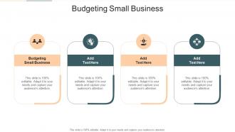 Budgeting Small Business In Powerpoint And Google Slides Cpb