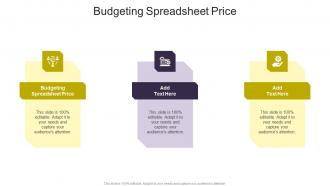Budgeting Spreadsheet Price In Powerpoint And Google Slides Cpb