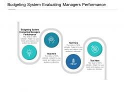 Budgeting system evaluating managers performance ppt powerpoint outfit cpb