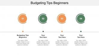 Budgeting tips beginners ppt powerpoint presentation icon backgrounds cpb