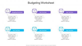 Budgeting Worksheet In Powerpoint And Google Slides Cpb