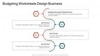 Budgeting Worksheets Design Business In Powerpoint And Google Slides Cpb