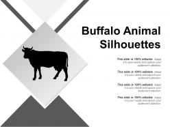 Buffalo animal silhouettes sample of ppt