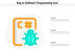 Bug in software programming icon